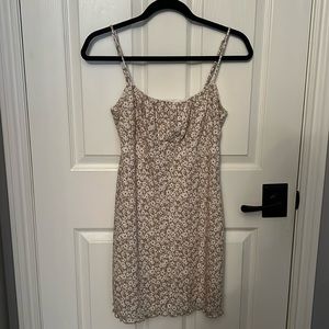 Flower print mini dress